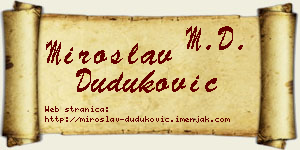 Miroslav Duduković vizit kartica